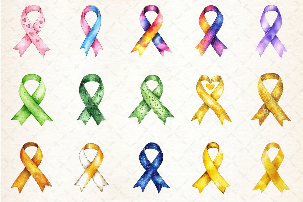 Awareness Ribbons Clipart Sublimatio, a Seasonal Illustration by Rose Art (Photo 2 of 4)