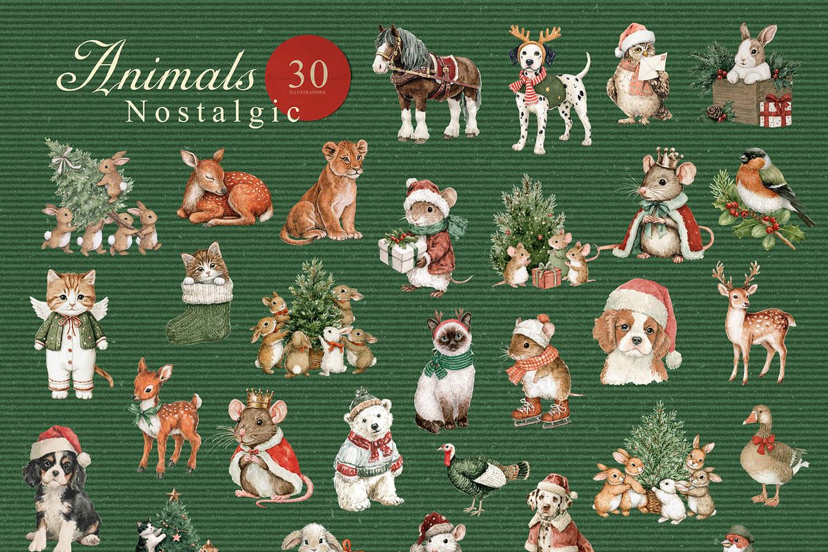 Nostalgic Christmas Illustrations, a Decorative Illustration by Feelsoul (Photo 9 of 10)