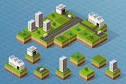 Bundle isometric city, a Work Illustration by AlexZeL (Thumbnail 12 of 15)