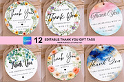 Watercolor floral Gift tag bundle, a Card Template by AIW SOLUTIONS (Thumbnail 1 of 6)