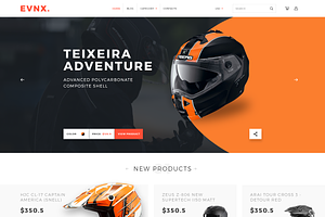 EVNX eCommerce Website PSD