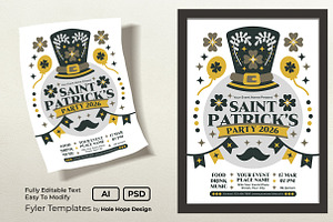 Folk Art Saint Patrick's Day Flyer