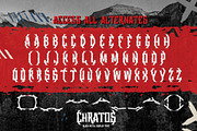 CHRATOS - Black Metal Display Font, a Font by Gassstype (Thumbnail 7 of 8)