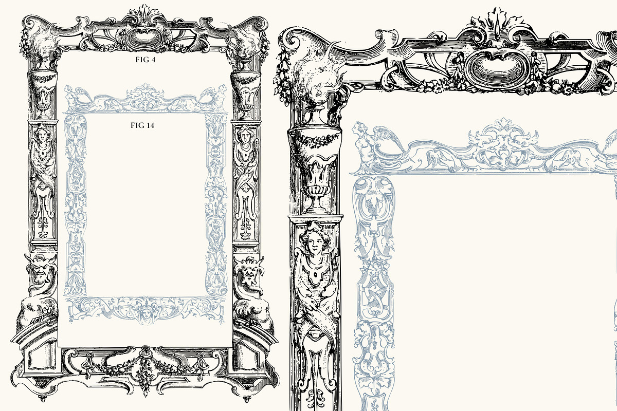 Grotesque Vintage Ornate Borders, a Decorative Illustration by Century Library (Photo 2 of 12)