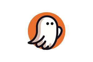 Cute Halloween Ghost Icons, an Icon by Vectorium Studio