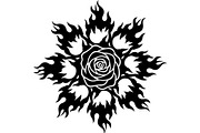 Flaming Rose Floral Ornament Vector, a Decorative Illustration by Designer_Momina (Thumbnail 16 of 21)