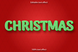 Christmas Editable Text Effect