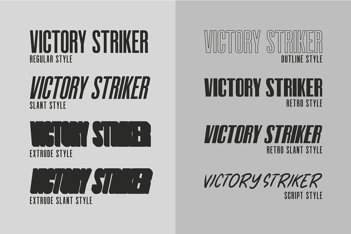 Victory Striker - Font Duo, a Sans Serif Font by ahweproject (Photo 10 of 12)