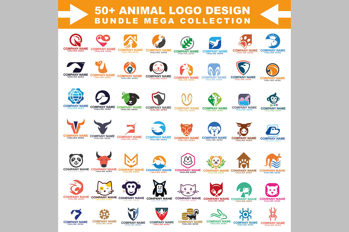 50+ Animal Logo Template Mega Bundel