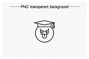 Student Line Emoticons Set, an Outline Icon by Designfour (Thumbnail 3 of 7)