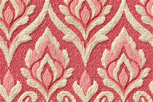 Seamless pattern repeating embroidered damask pattern showcasing, a Pattern Graphic by Studio ANNA