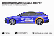 2027 Sport Performance Wagon Set, an Advertising Mockup by Halal Graphic Studio (Thumbnail 1 of 12)