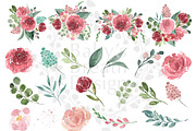Marsala Peony design, an Illustration by Babysbreath/Dandelionery (Thumbnail 2 of 2)