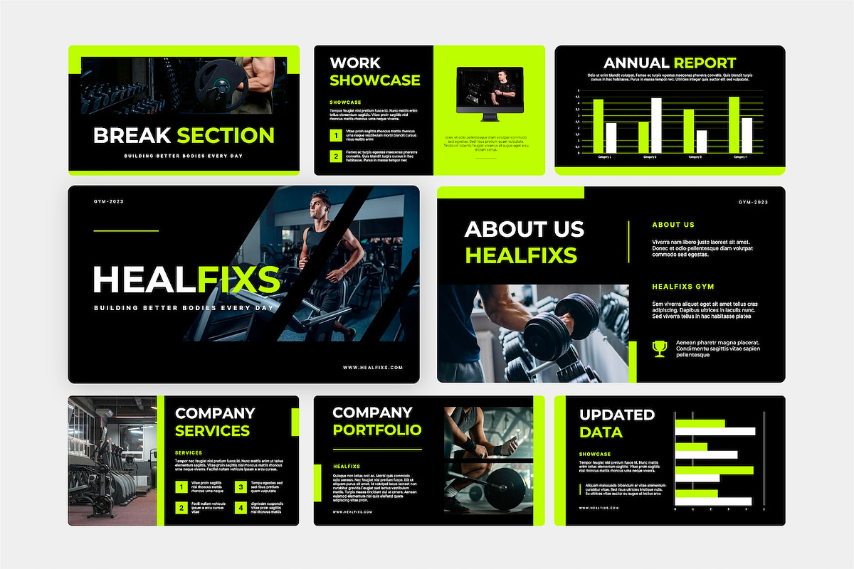 Healfixs Gym PPTX Presentation, a Presentation Template by Kren Studio (Photo 7 of 8)