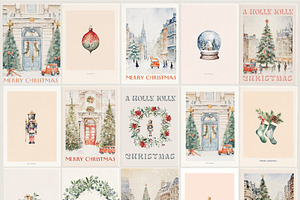 Modern Christmas Watercolor Graphics