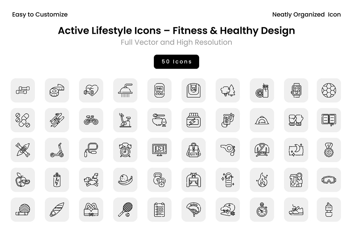 Active Lifestyle Icons – Fitness & H, a Solid Icon by Wencory (Photo 1 of 2)