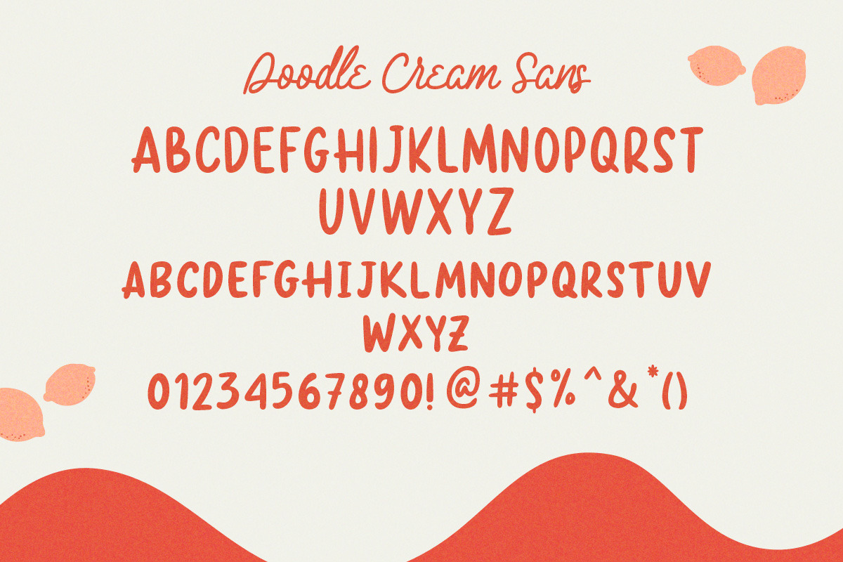 Doodle Cream - Handwritten Font Duo, a Handwritten Font by Littlehand (Photo 9 of 10)