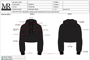 Women’s Hoodie Tech Pack – Cut & Sew, a Graphic by Fashion template hub (Thumbnail 3 of 6)