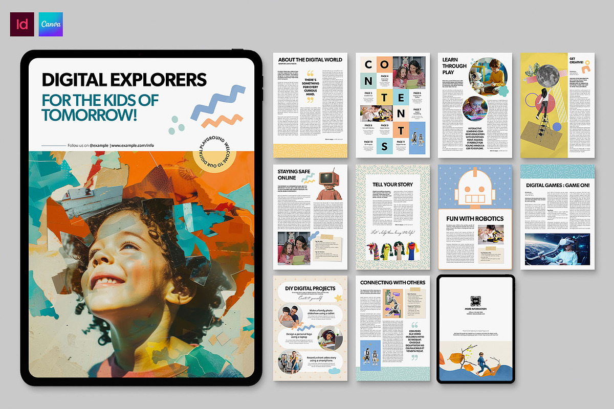 Digital School Magazine Template, a Magazine Template by BrandPacks (Photo 1 of 5)
