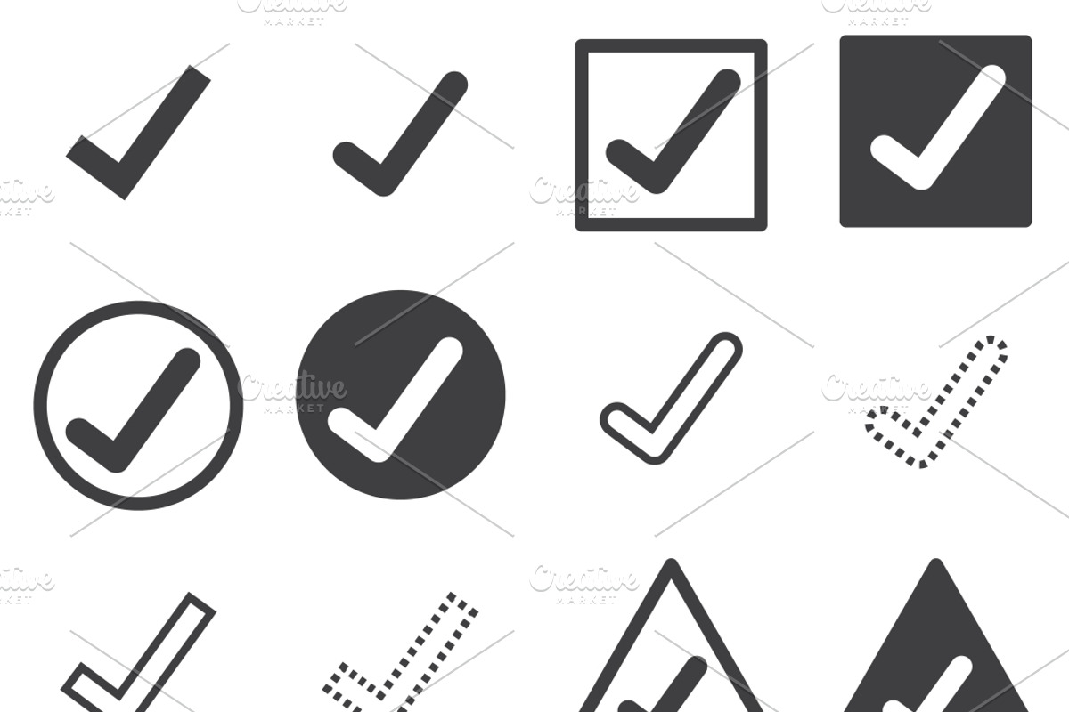 Confirm icons set, an Icon by jabkitticha