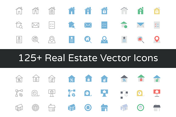 125+ Real Estate Vector Icons preview 5