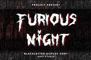 Furious Night, a Blackletter Font by HATFSTUDIO (Thumbnail 1 of 8)