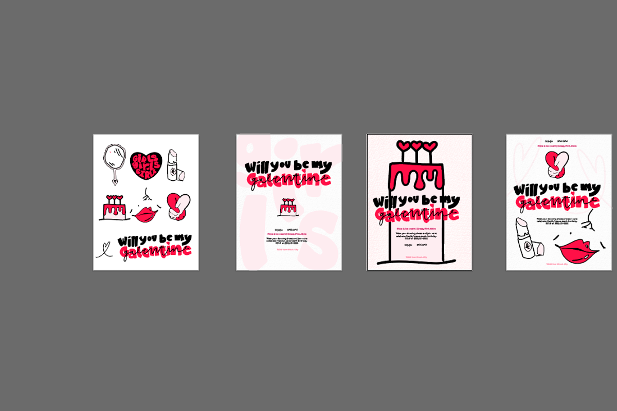 Valentines Day party invite template, an Invitation Template by skylarPitts (Photo 2 of 2)