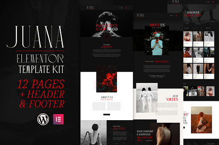 WordPress Elementor Template Kit, an UI Kit Template by Touringxx Creative Studio
