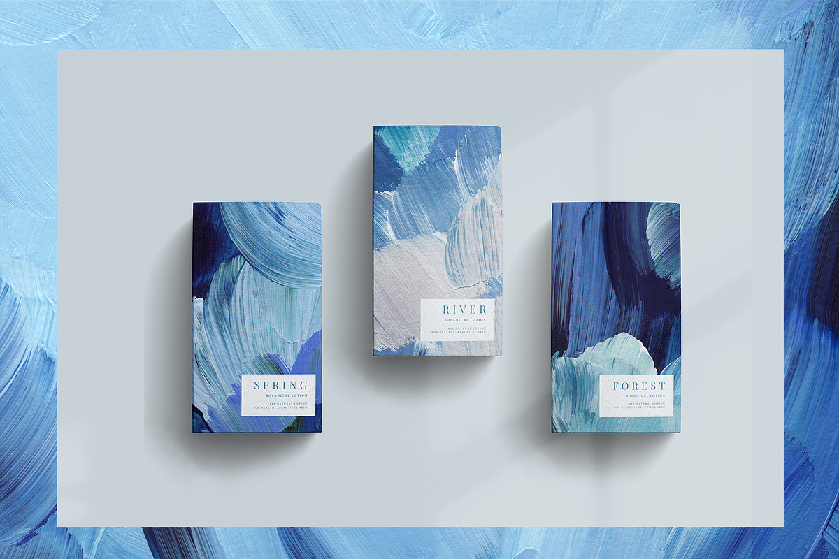 Blue Painted Abstract Backgrounds, a Texture Graphic by Basia Stryjecka (Photo 17 of 18)