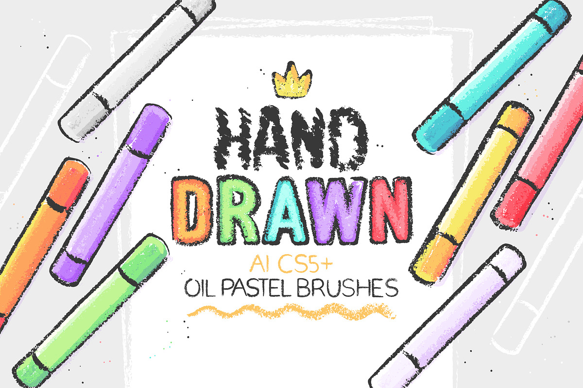 Oil Pastel Brushes, a Brush Add-On by Side Project (Photo 1 of 8)