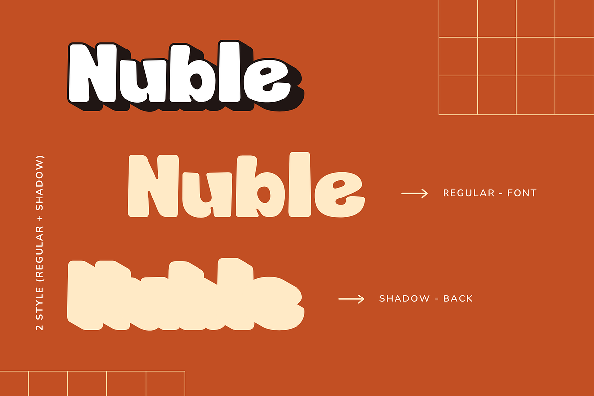 Nuble Retro - Branding Logo Font, a Sans Serif Font by Nirmana Visual (Photo 7 of 9)