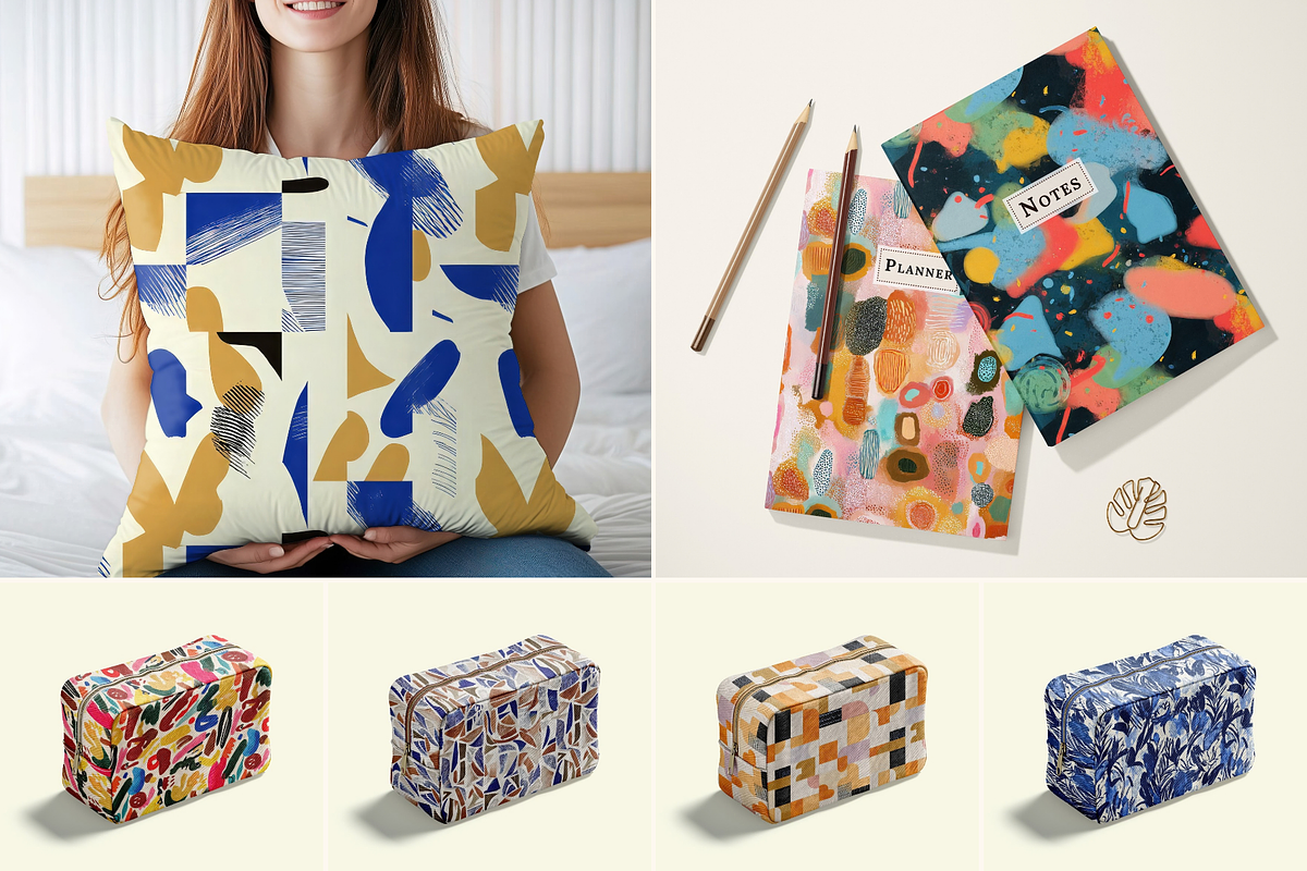 Cobalt Studio Abstract Patterns, a Pattern Graphic by Ninterints (Photo 5 of 10)