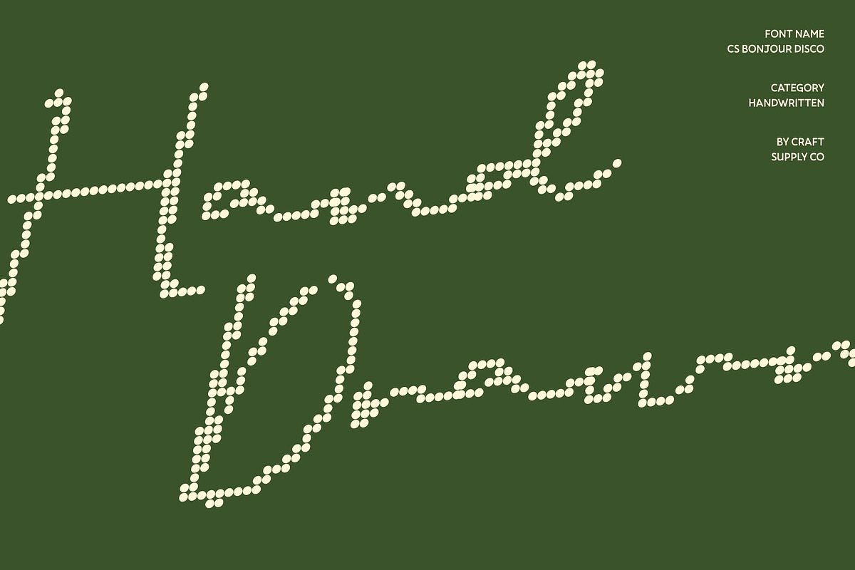 CS Bonjour Disco, a Script Font by Craft Supply Co. (Photo 2 of 8)