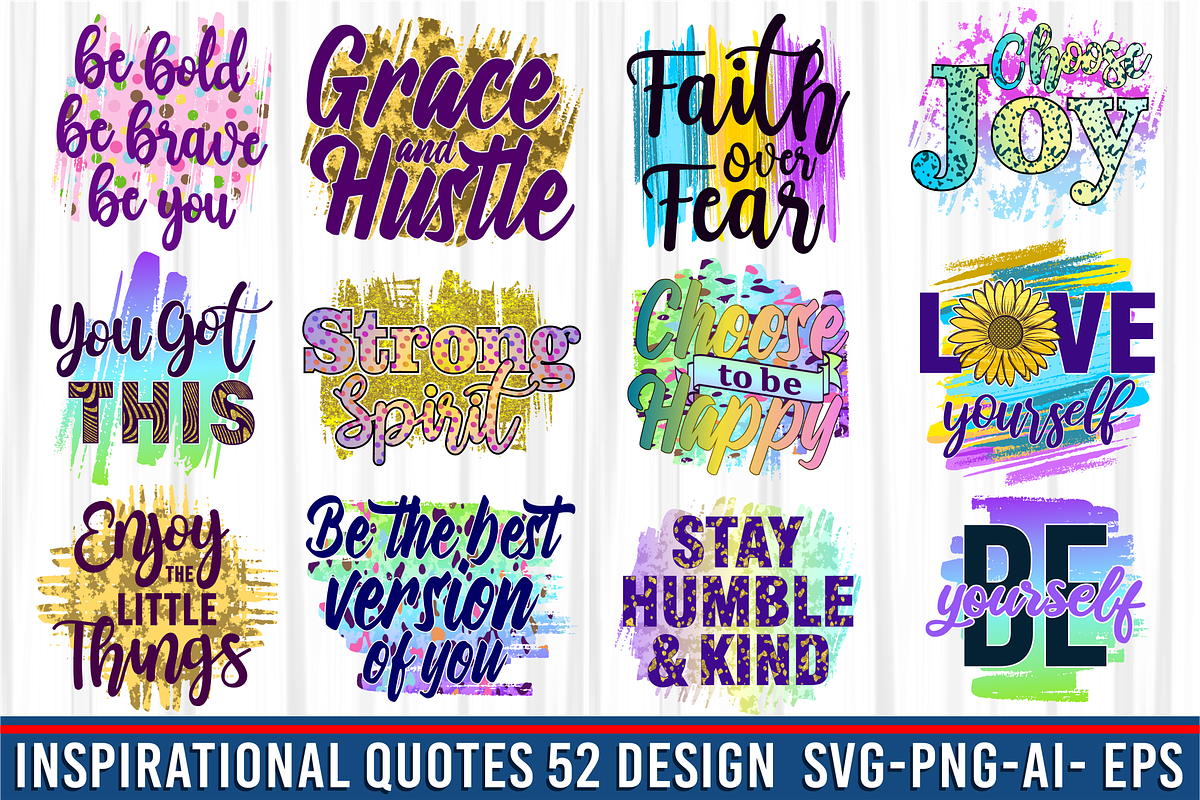 Inspirational Quotes Sublimation SVG, a Graphic by D2PUTRI (Photo 1 of 3)