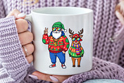Christmas Santa Reindeer Png, an Illustration by Craft Nest (Thumbnail 3 of 6)