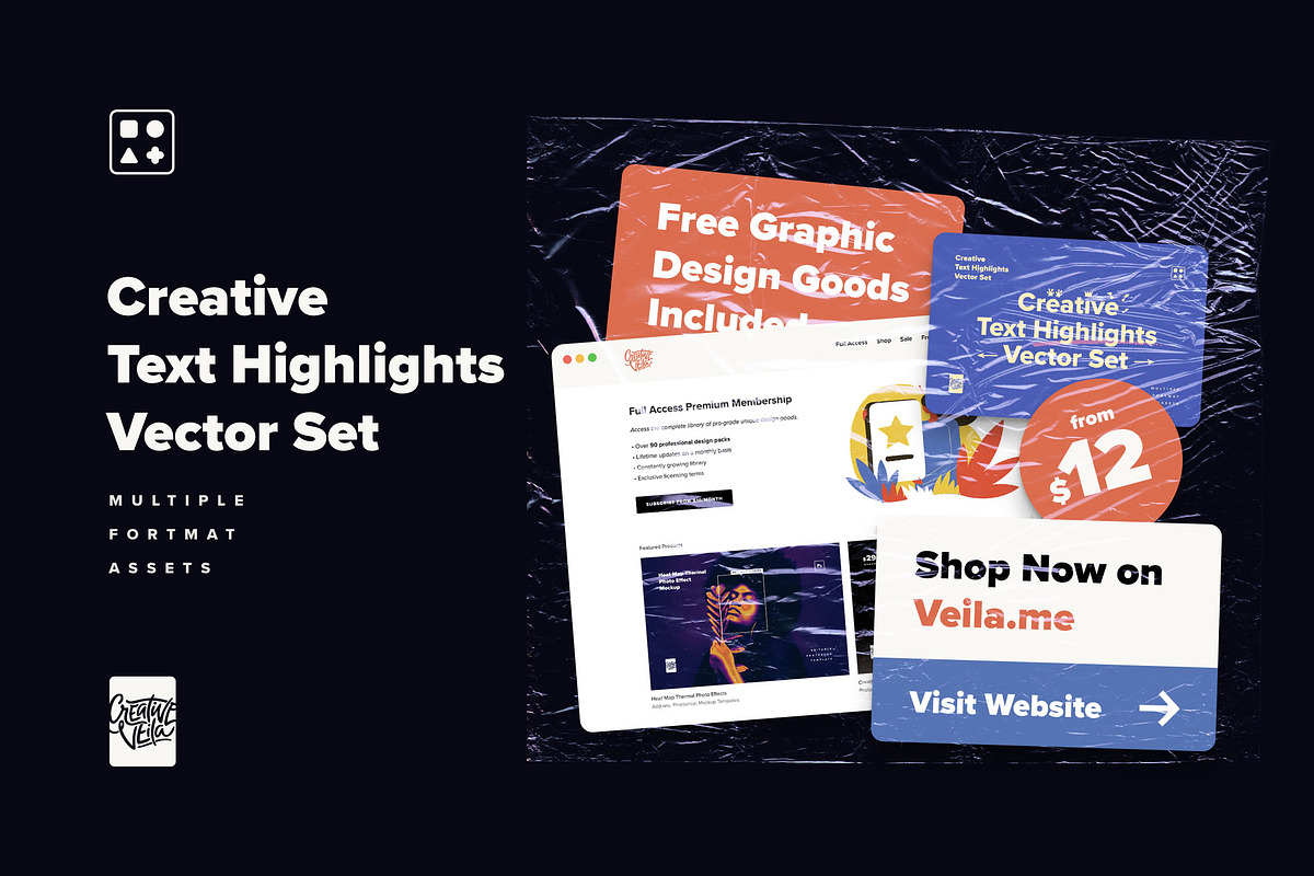 Creative Text Highlights Vector Set, an Object Graphic by Creative Veila (Photo 8 of 8)