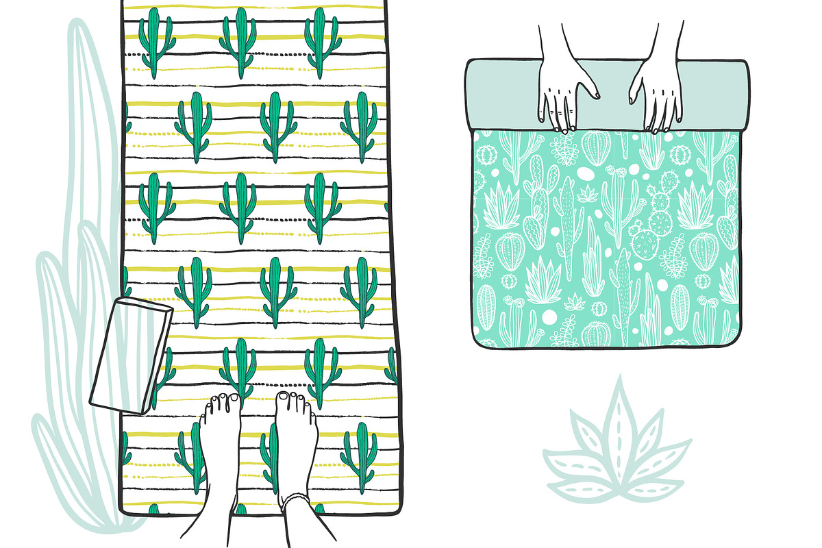 10 Cactus Patterns, a Pattern Graphic by Apolinarias Art (Photo 8 of 9)