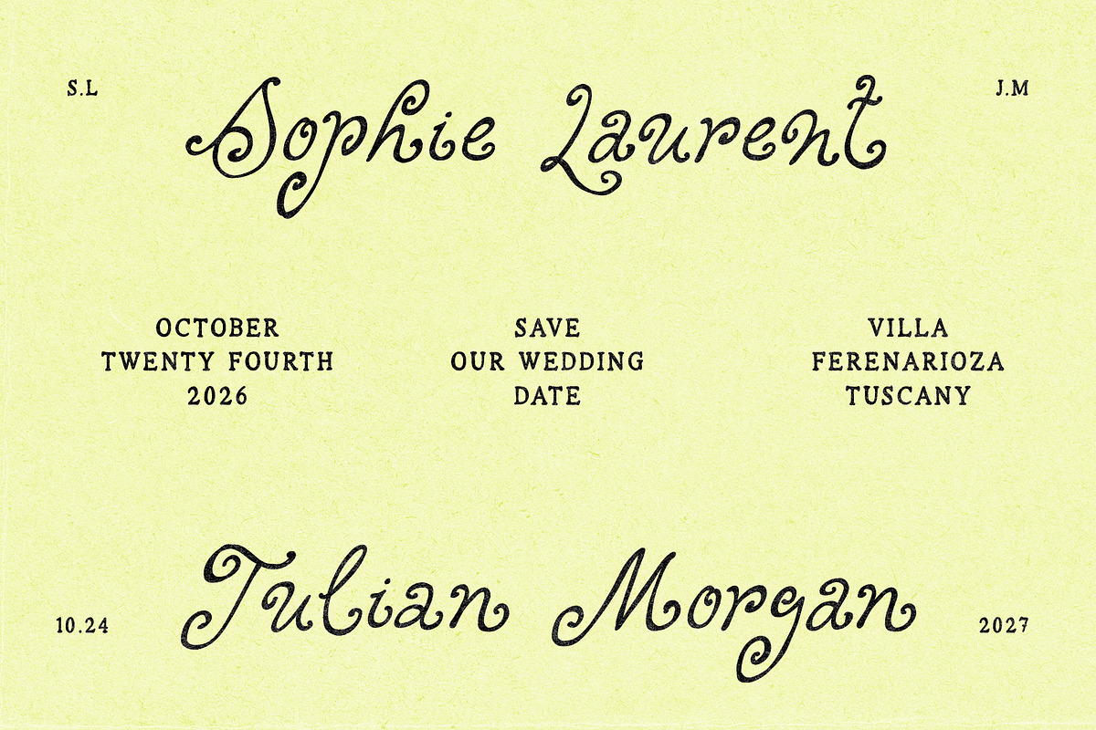 Handwritten Vintage Curly Font Duo, a Handwritten Font by Ayya Studio (Photo 10 of 16)