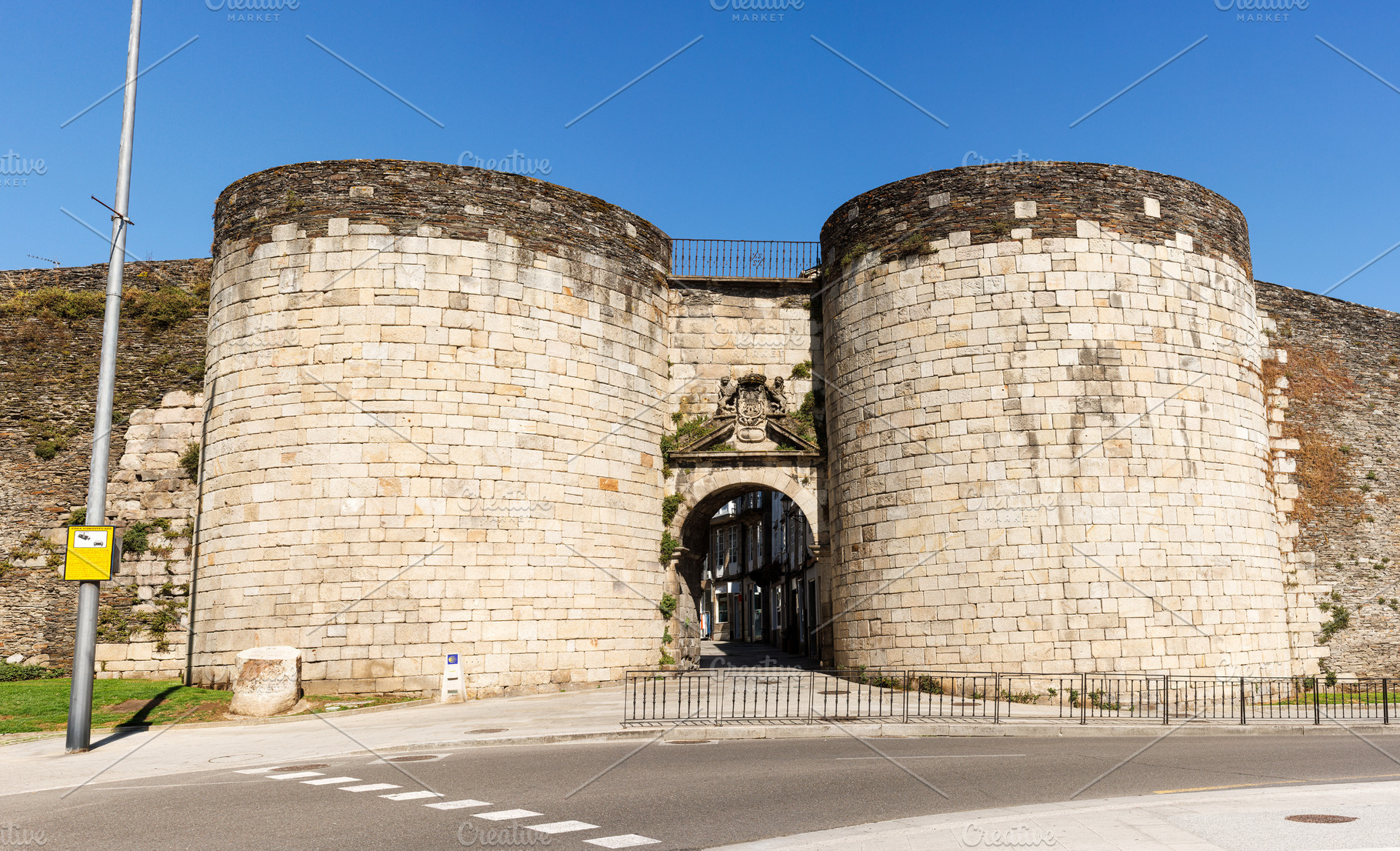 Ancient Roman Walls and Archway Entrance, Lugo, Spain, an Architecture Photo by Bepslabor
