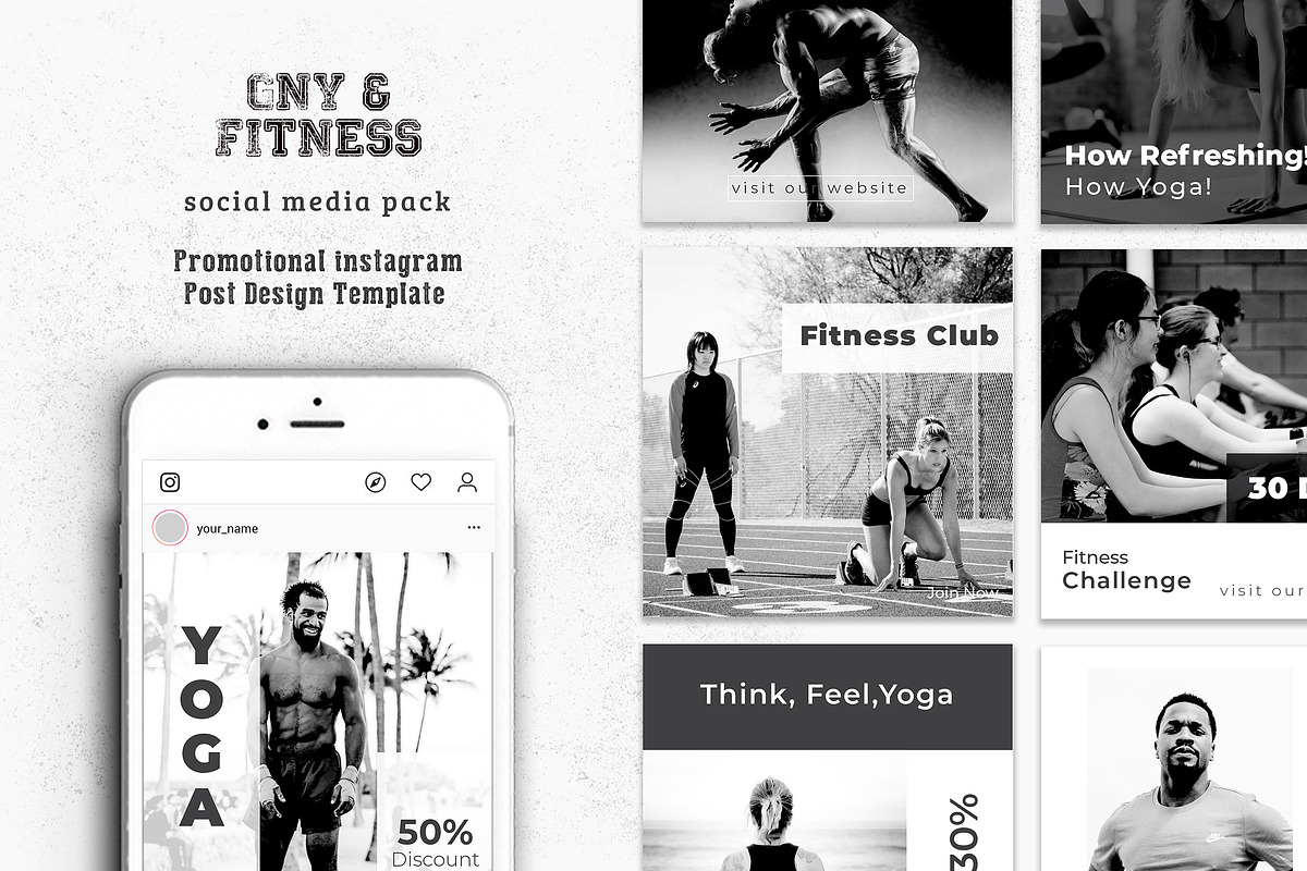GYM Social Media Pack, a Social Media Template by ZAAS (Photo 2 of 6)
