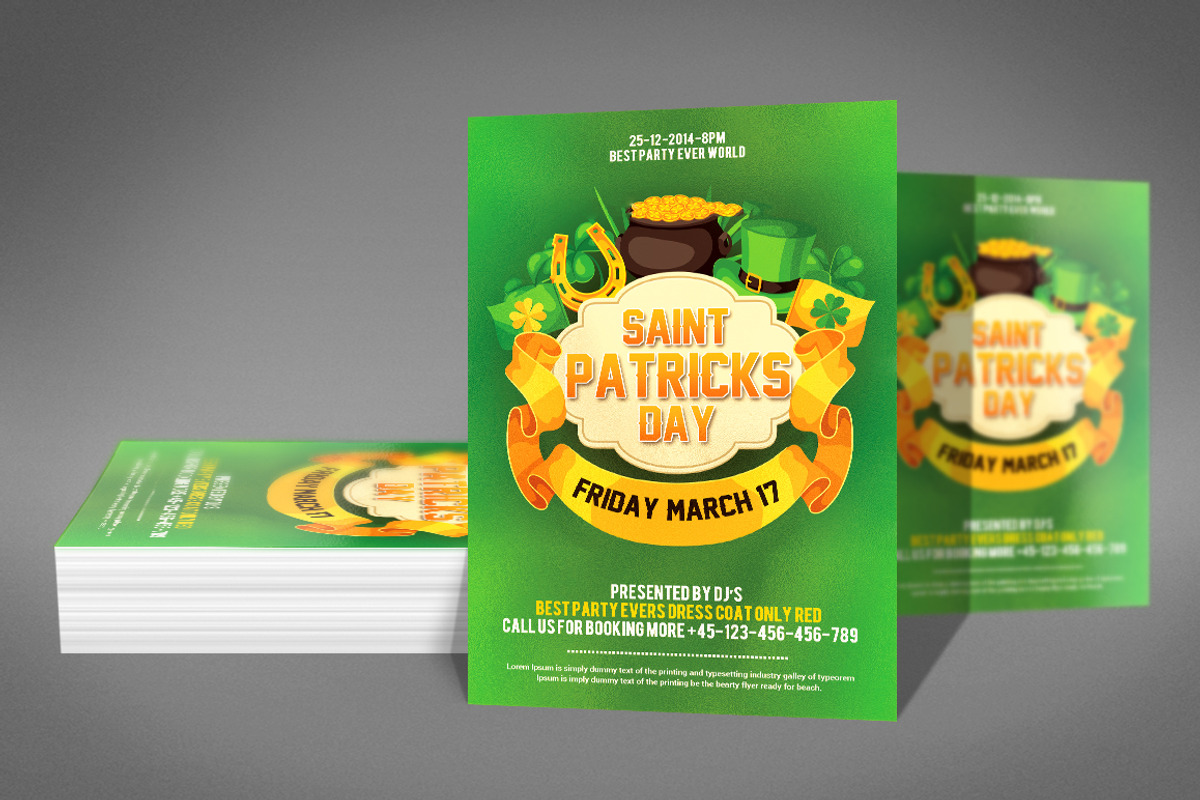 St. Patricks Day Party Flyer PSD, a Flyer Template by graphicforest
