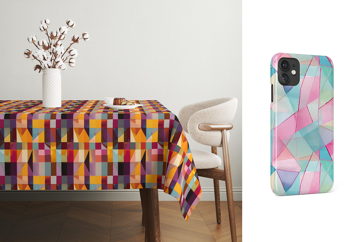 Geometric Mosaic Seamless Patterns, a Pattern Graphic by Ninterints (Photo 8 of 10)