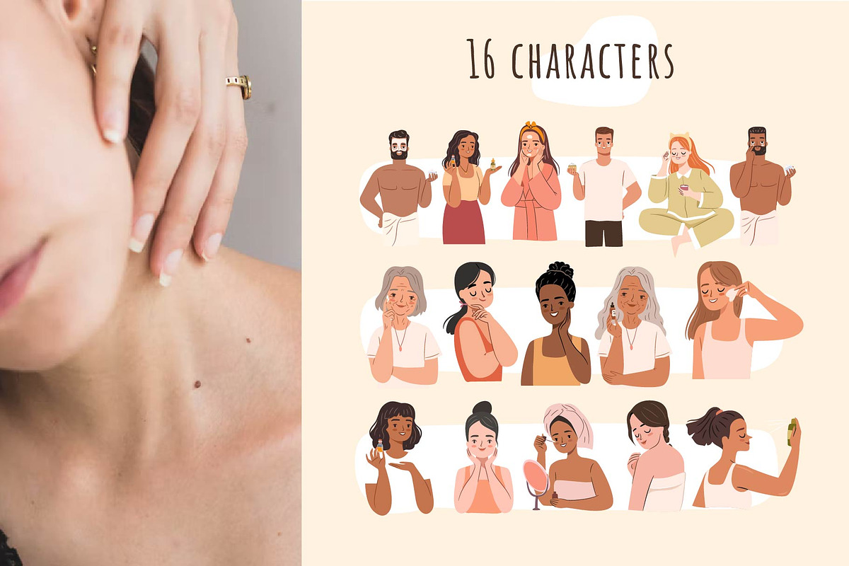 Skincare vector and PNG clipart, a Person Illustration by Heartwarming Art (Photo 3 of 13)