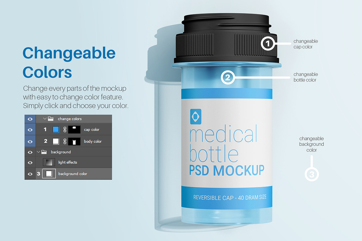 Medicine Plastic Bottle Mockup Set, a Packaging Mockup by Remnand Studio (Photo 3 of 10)
