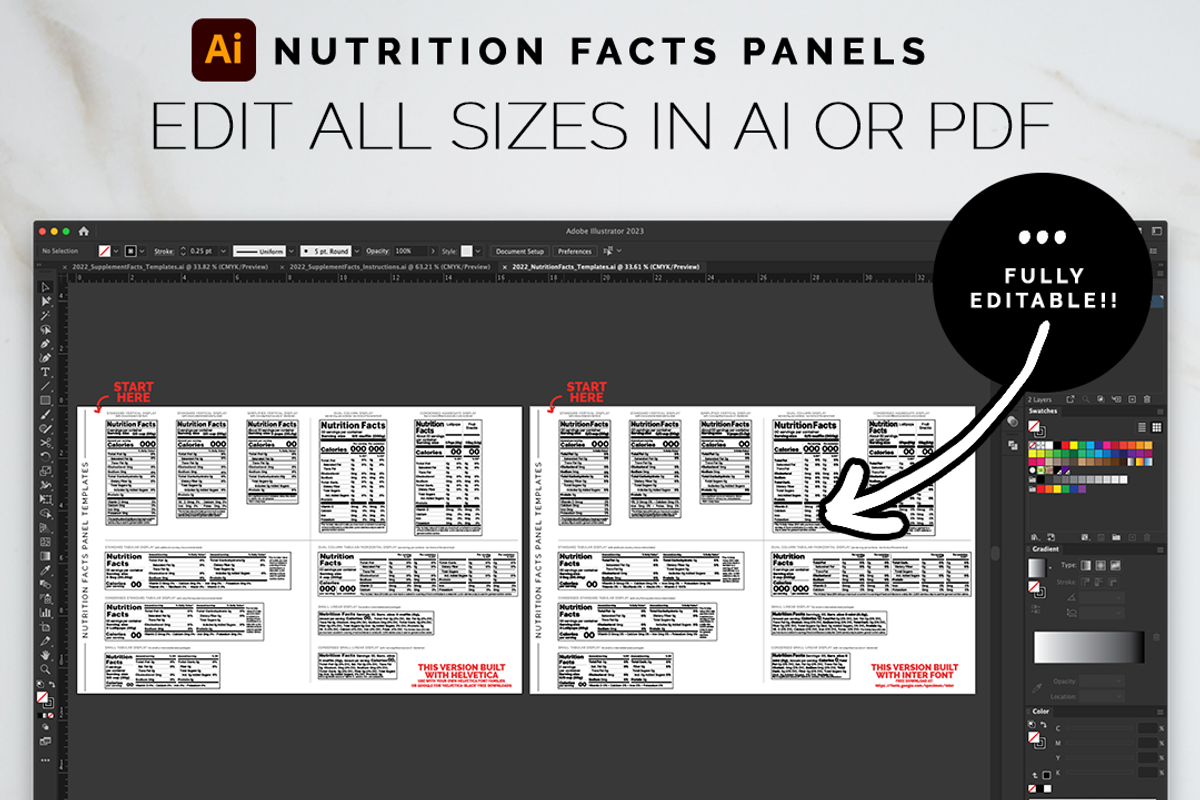 Adobe Nutrition Facts Panel Template, a Branding & Logo Template by Bdemm Studio (Photo 3 of 7)