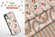 Retro Groovy Christmas collection, a Pattern Graphic by @olga.angelloz (Thumbnail 10 of 12)