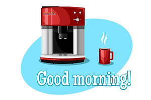 Coffee Machine And Cup