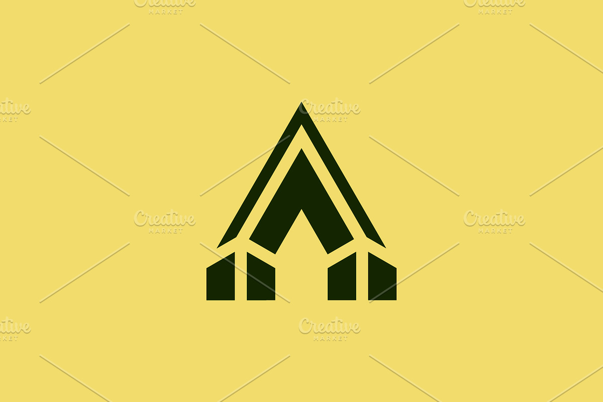 Initial letter A house logo, a Branding & Logo Template by Rasagama Studio