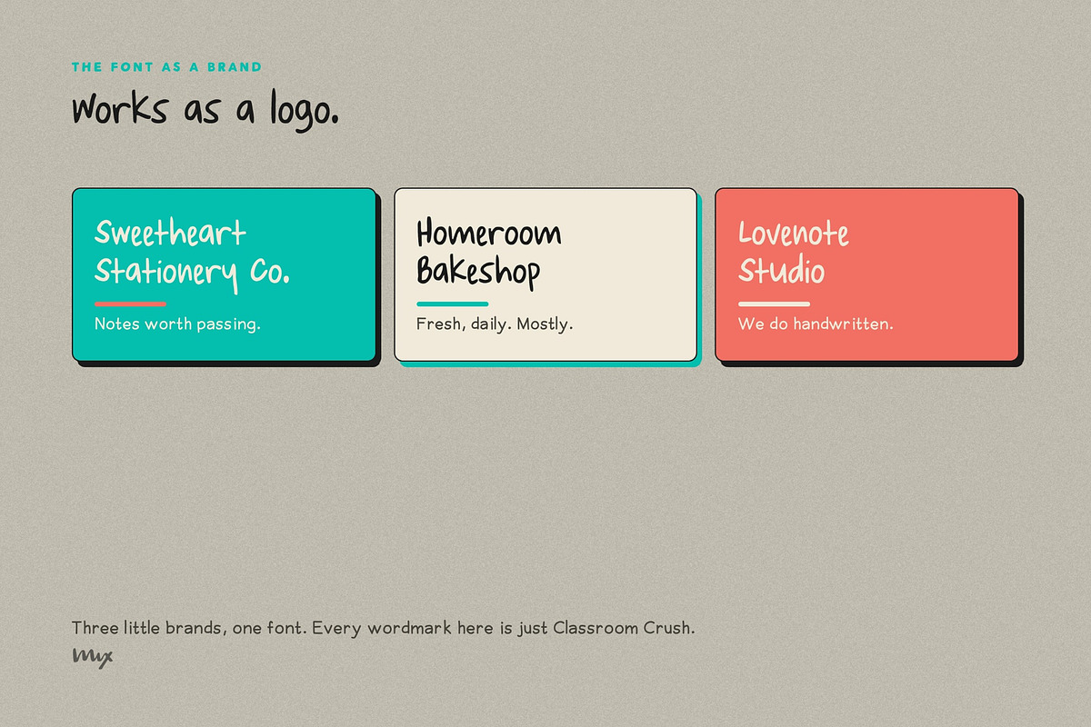 Classroom Crush — Handwritten Duo, a Handwritten Font by Mix Fonts (Photo 4 of 11)