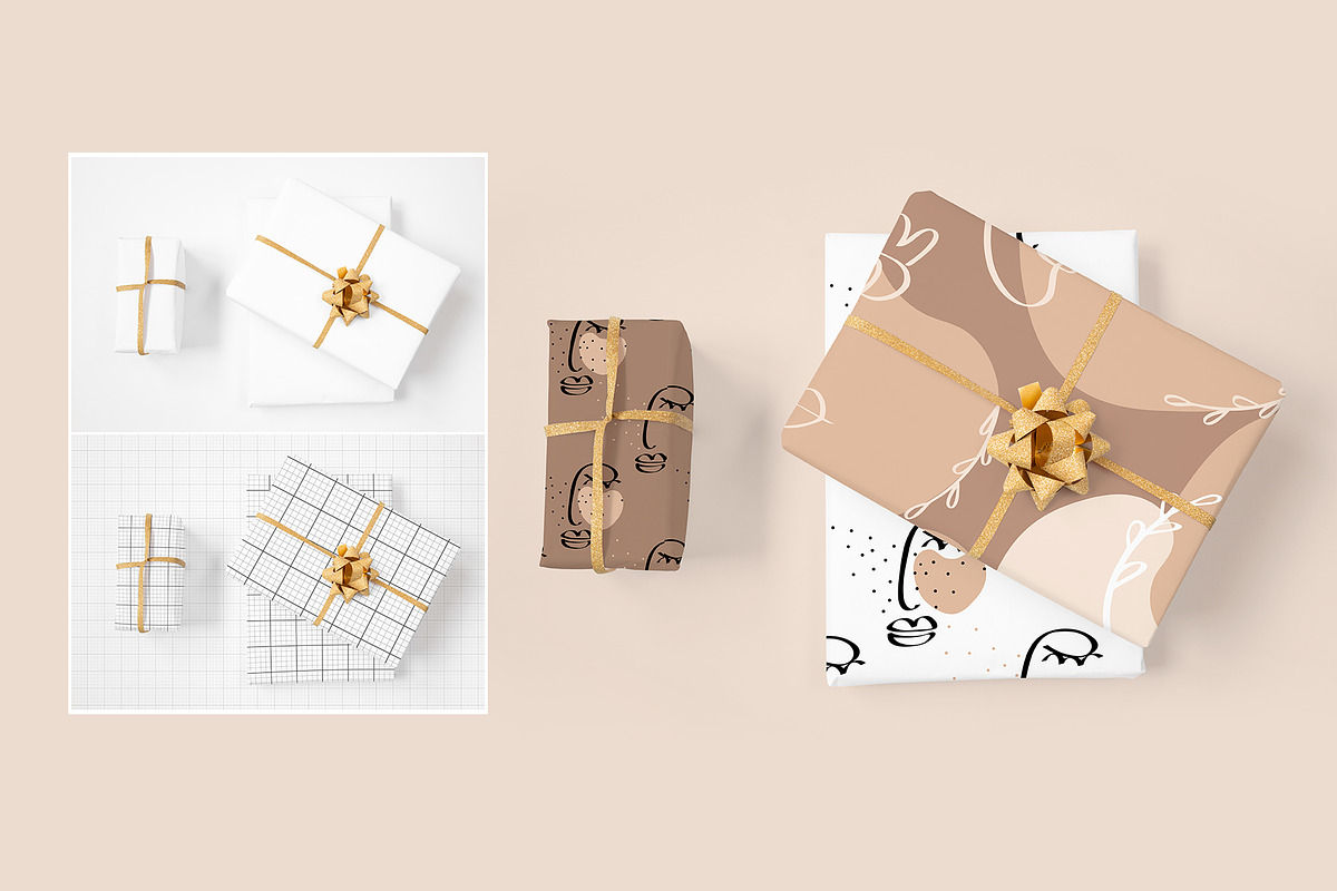 GIFT WRAP MOCKUPS | PSD, a Packaging Mockup by bazarova (Photo 5 of 10)